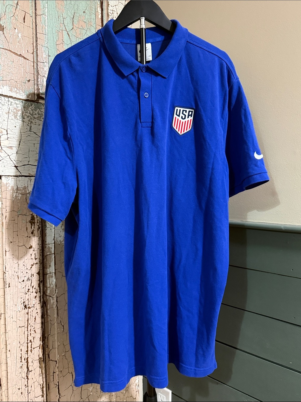 Nike USA Soccer USMNT Men’s XXL Blue Polo Shirt DH4947-452 Team USA